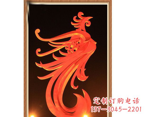 湖南城市不锈钢凤凰雕塑1