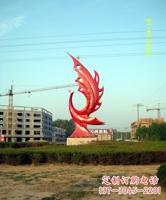 湖南城市不锈钢凤凰雕塑
