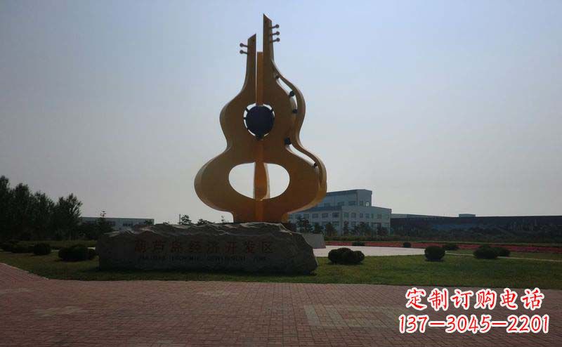 湖南城市的不锈钢葫芦雕塑