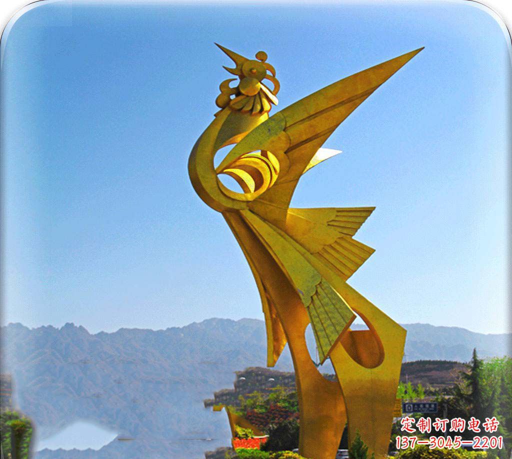 湖南城市美化之翅——凤凰景观雕塑