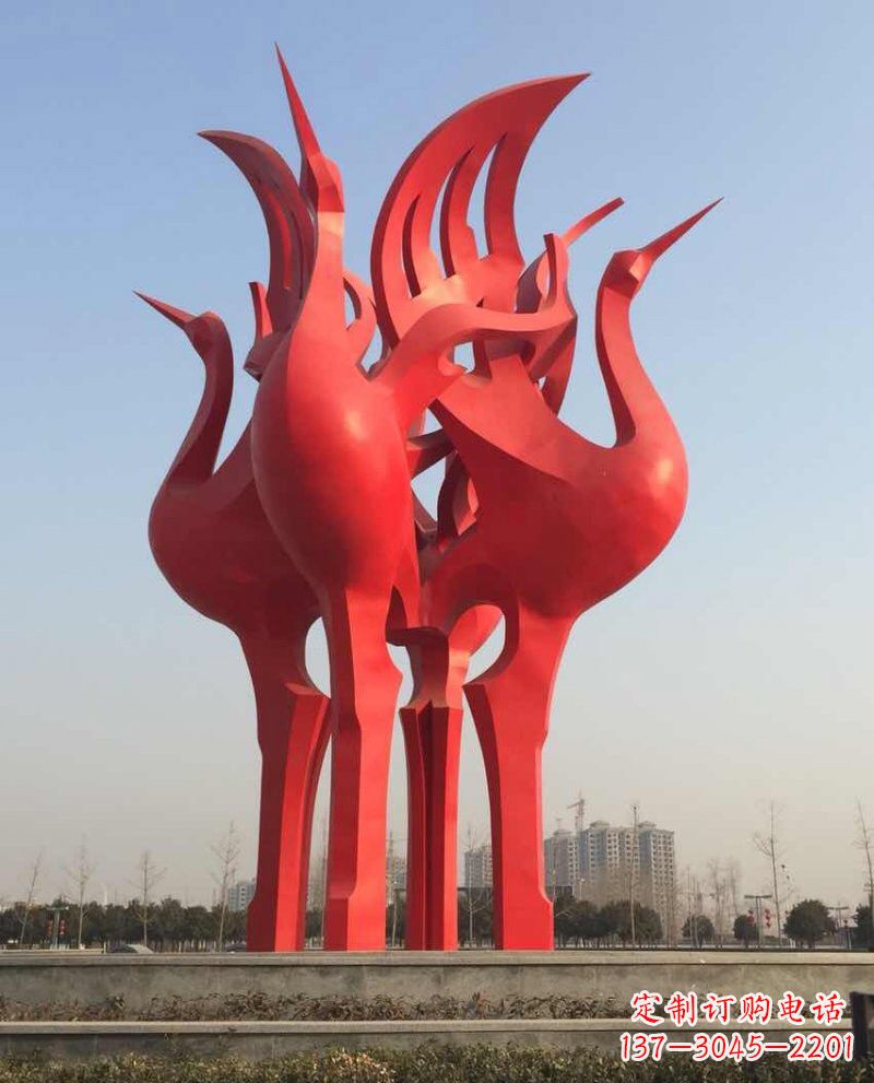 湖南仙鹤雕塑一座城市的标志