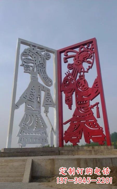 湖南精美皮影戏雕塑——缔造中国城市文化新风貌