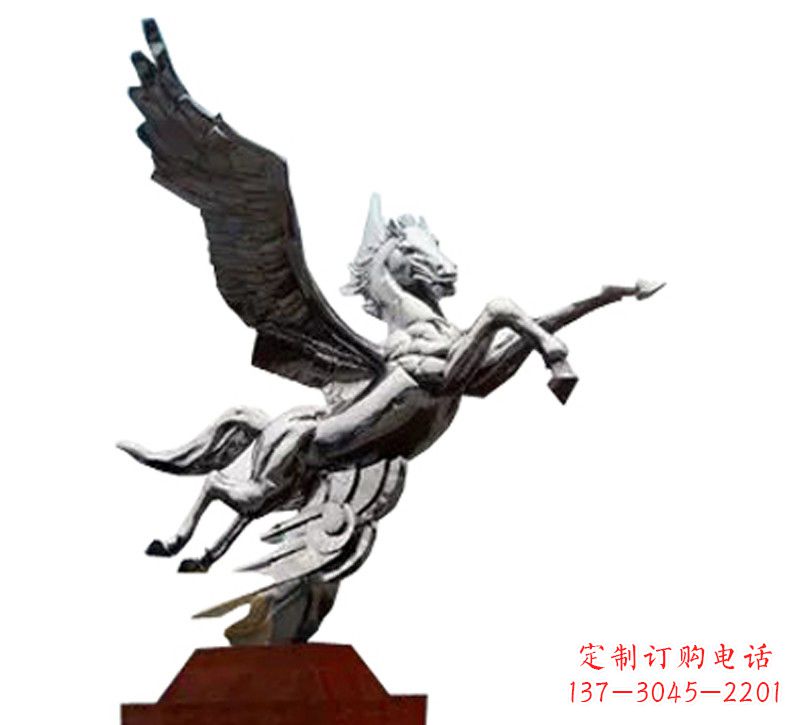 湖南城市飞马不锈钢雕塑像