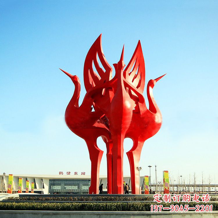 湖南“仙鹤之歌仙鹤雕塑的精彩瞬间”