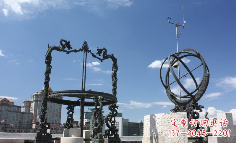 湖南浑天仪雕塑,见证着城市的历史