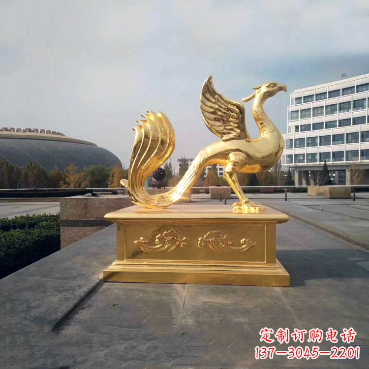 湖南城市广场的朱雀雕塑