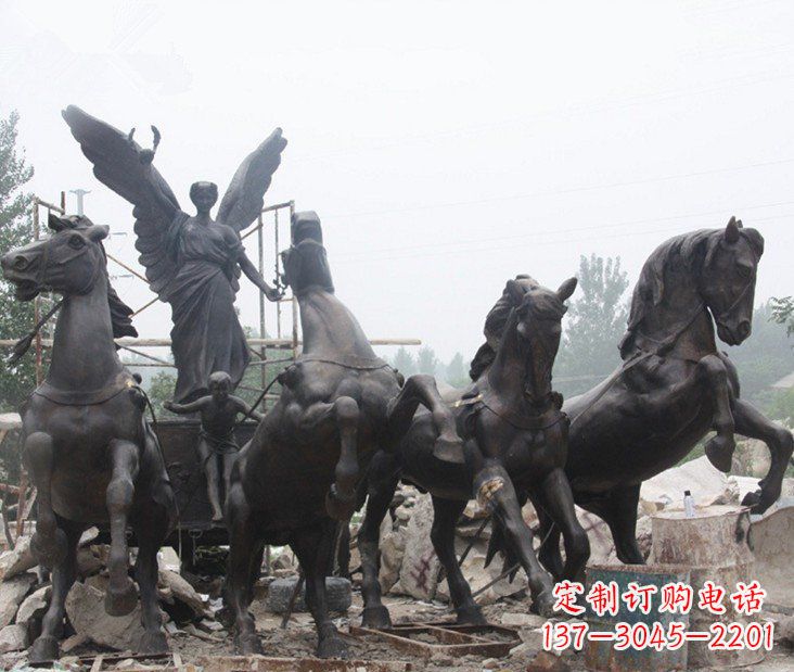湖南城市广场战马铜雕摆件 (3)