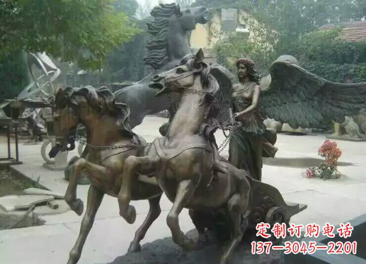 湖南马雕塑城市广场的一道美丽风景线