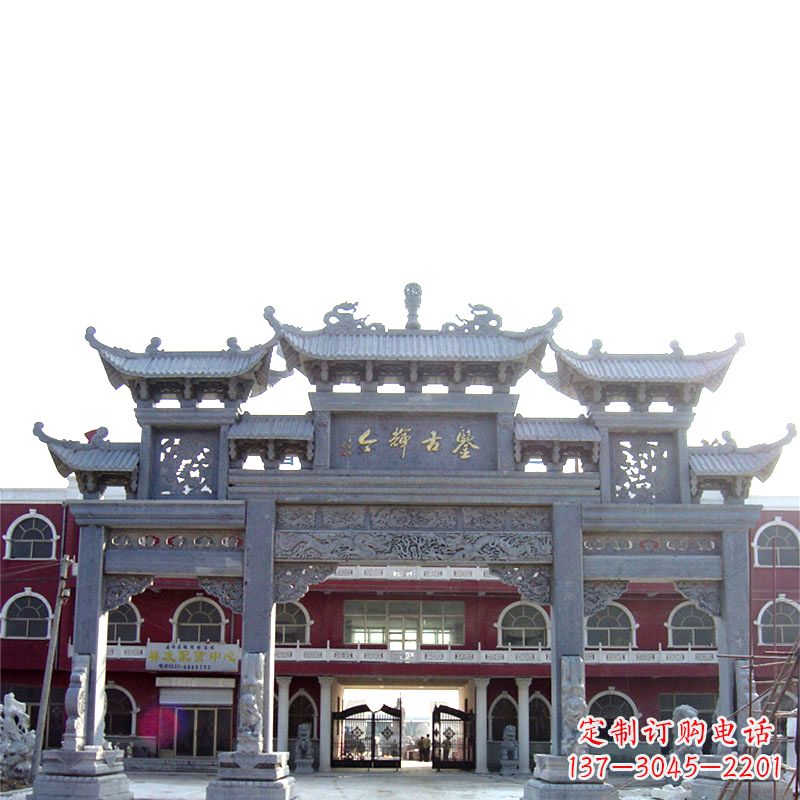 湖南石雕牌楼极致精美的城市艺术