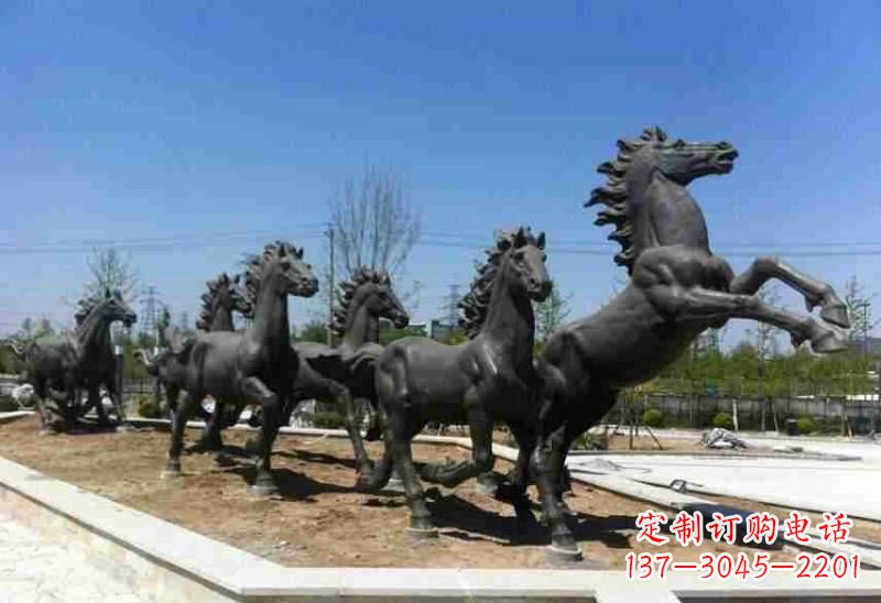 湖南城市园林奔马铸铜雕塑