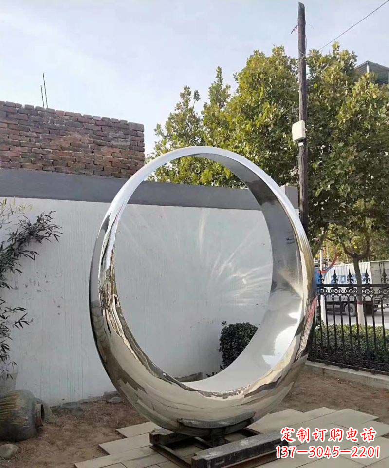 湖南城市圆环不锈钢雕塑