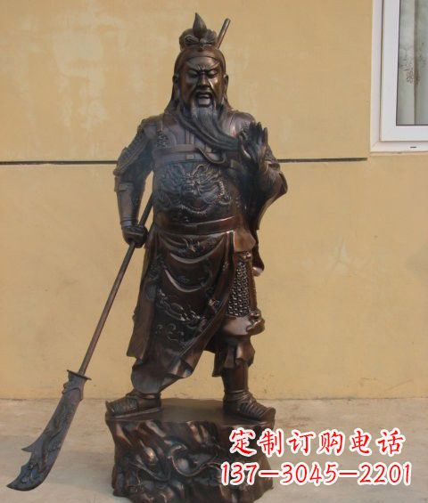 湖南关公雕塑祝福人们的神灵
