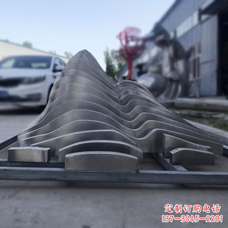 湖南抽象不锈钢假山