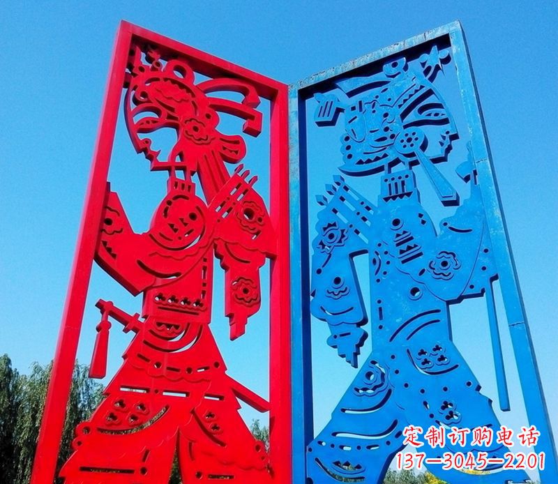 湖南精美的皮影戏雕塑