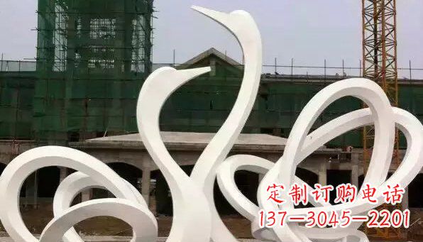 湖南不锈钢天鹅雕塑给人以美丽的感受