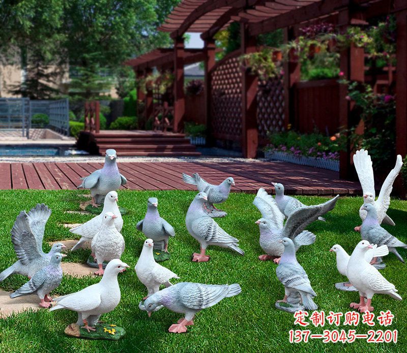湖南抽象鸽子雕塑象征着和平的艺术作品