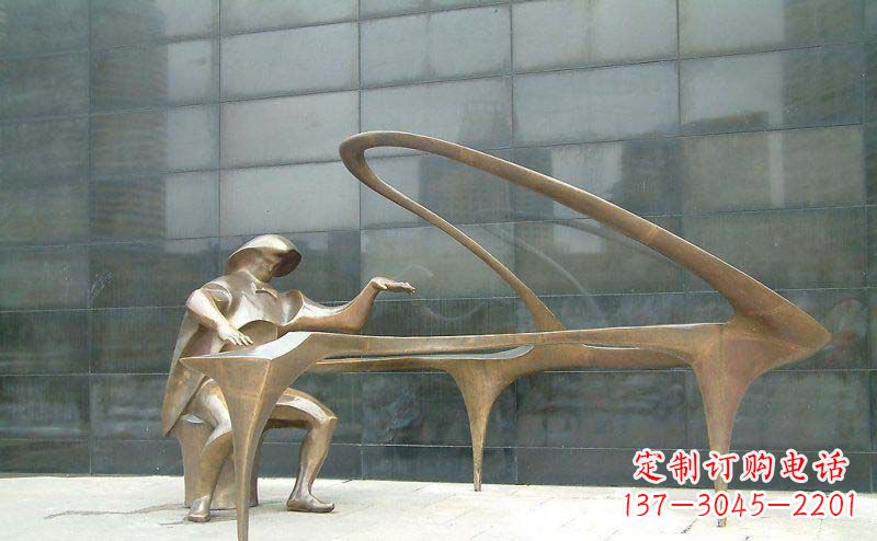 湖南抽象钢琴雕塑街边景观的精美绝伦
