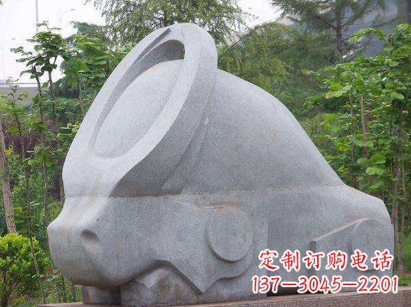 湖南动物雕塑抽象石雕牛