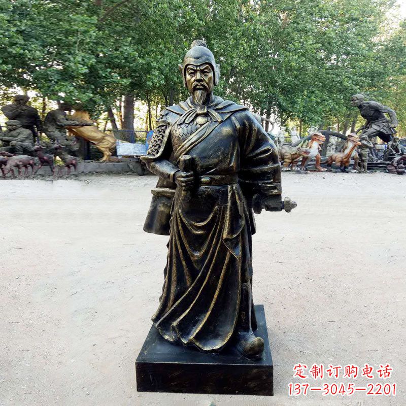 湖南李靖--初唐著名人物仿铜雕塑像