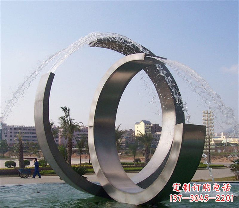 湖南精美的不锈钢喷泉雕塑