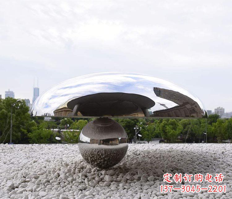 湖南创意蘑菇不锈钢雕塑