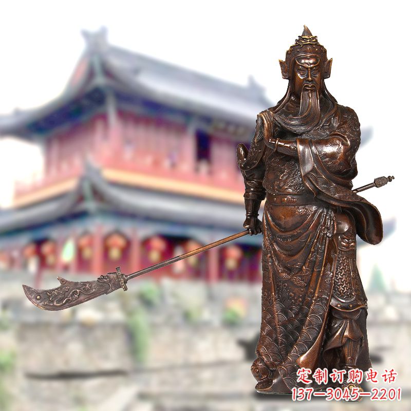 湖南关公铜像千秋英雄的传奇