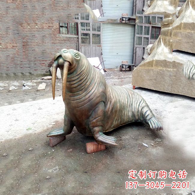 湖南纯铜海豹雕塑艺术的象征