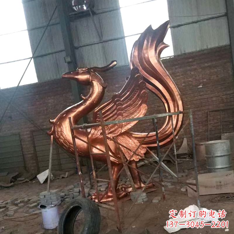湖南朱雀神兽纯铜陵光神君雕塑