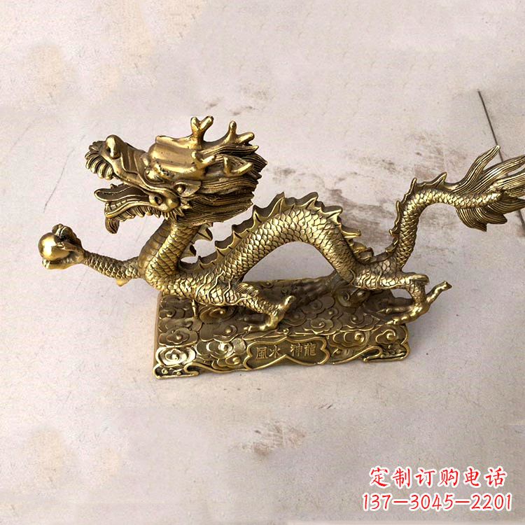 湖南纯铜龙生肖动物雕塑摆件