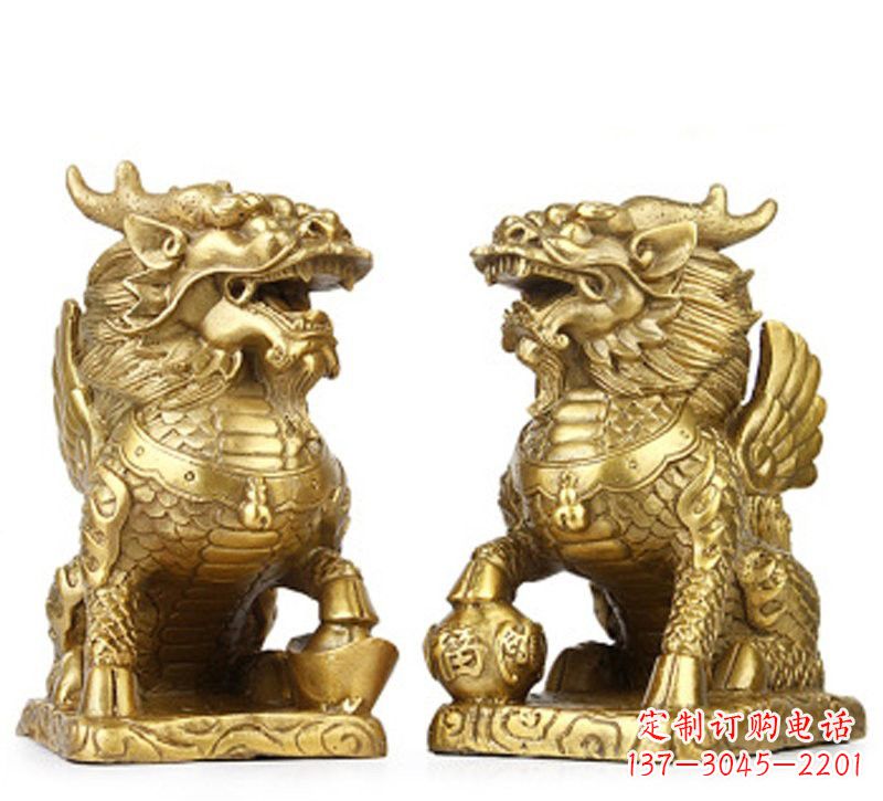 湖南纯铜麒麟雕塑