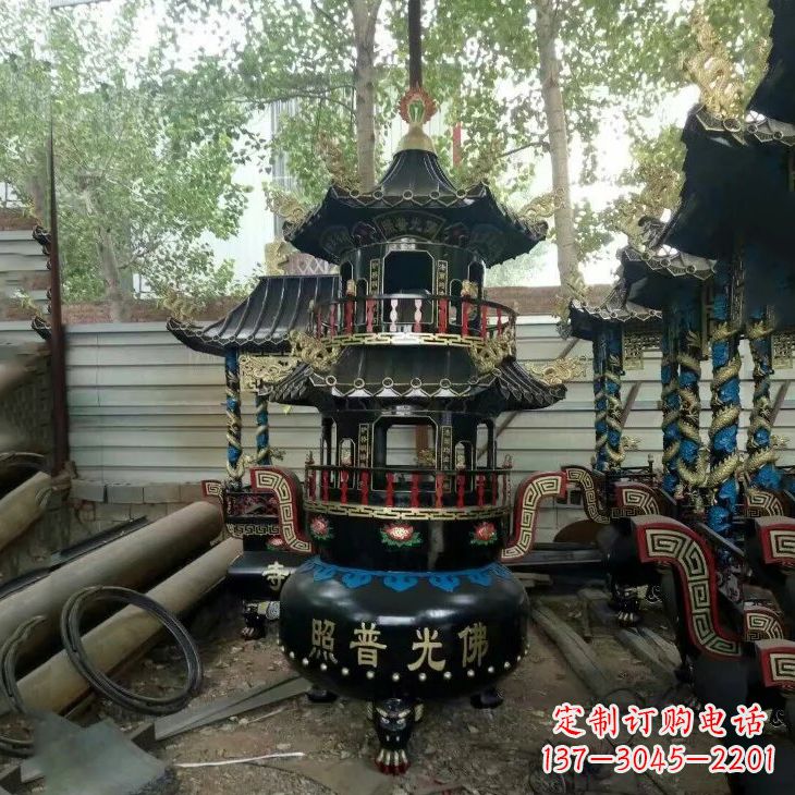湖南纯铜香炉雕塑