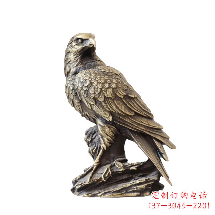 湖南纯铜招财老鹰雕塑