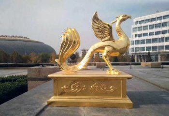 湖南城市广场的朱雀雕塑
