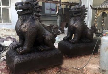 湖南精美纯铜獬豸雕塑中国古代神兽雕刻之美