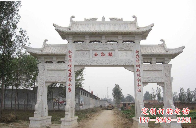 湖南古老的牌坊石雕——传承文化的象征
