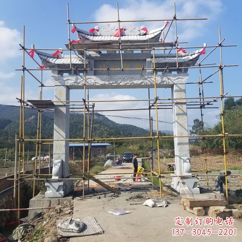 湖南村庄单门石牌坊