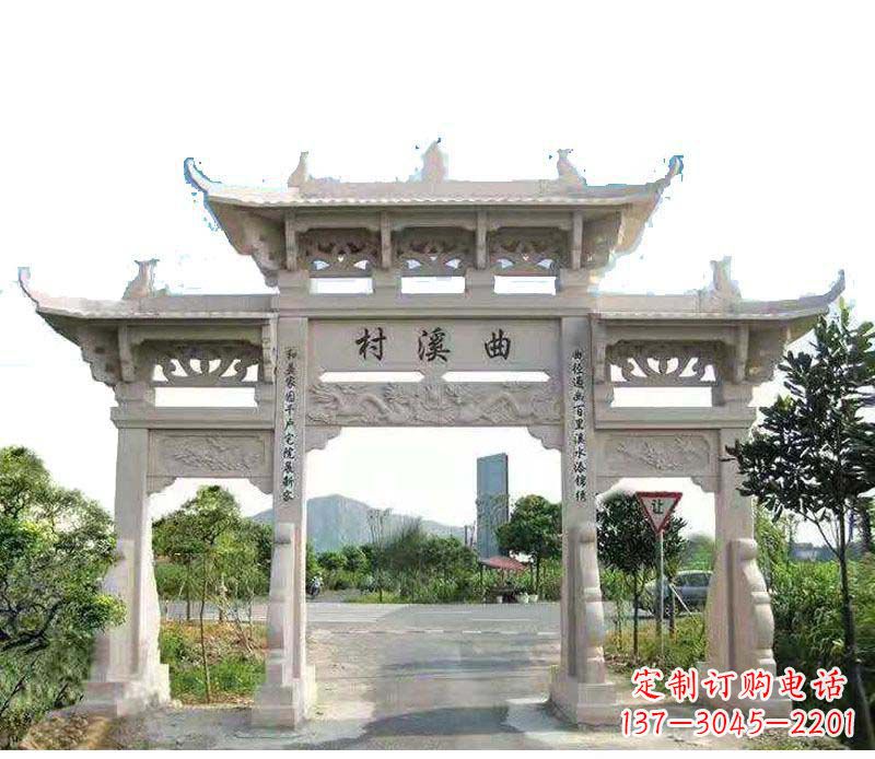 湖南精美牌坊雕塑——村庄的艺术瑰宝