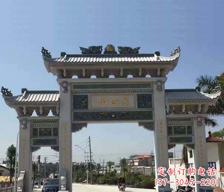 湖南石牌坊雕塑——缅怀深厚的历史情谊