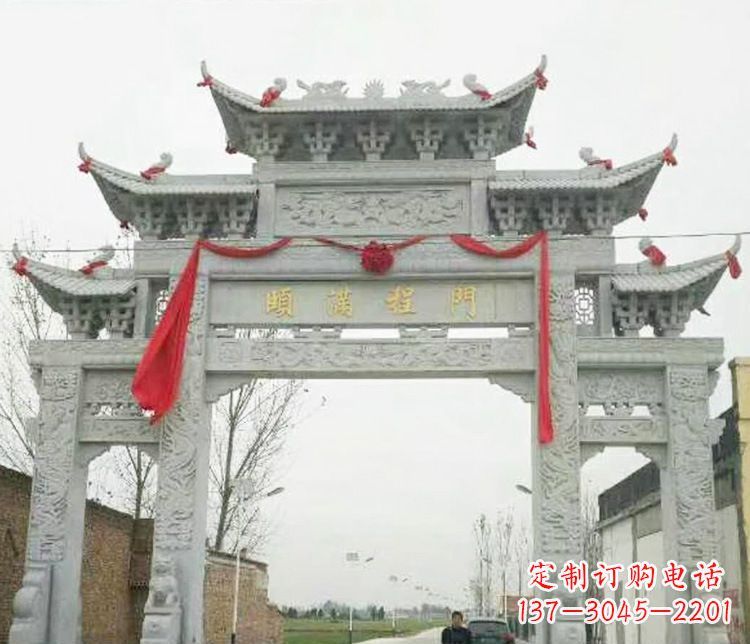 湖南牌坊雕塑纪念历史,传承文化
