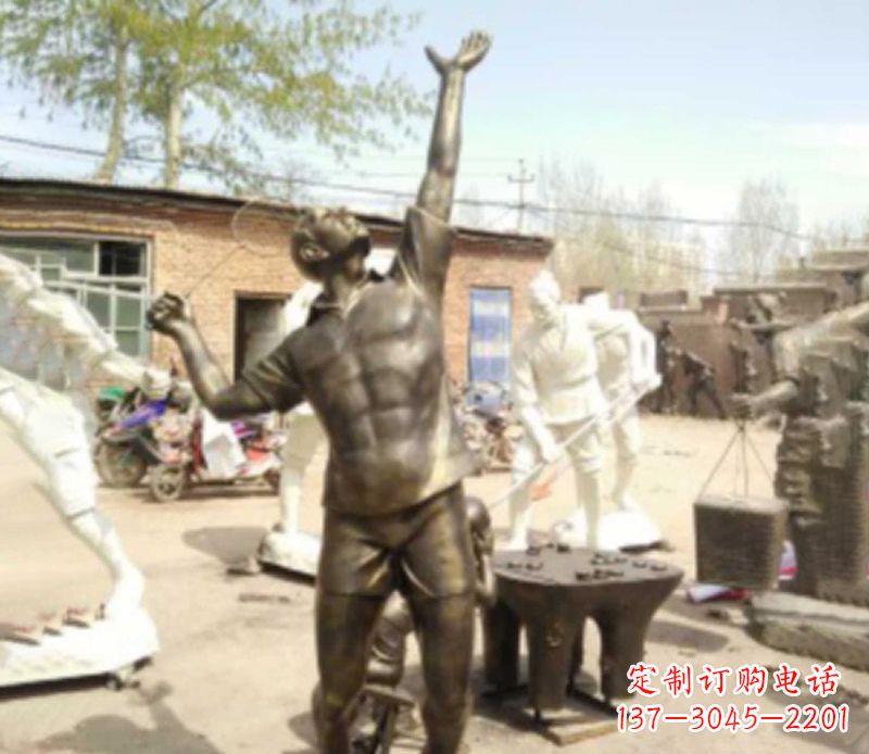 湖南羽毛球雕塑传承运动精神