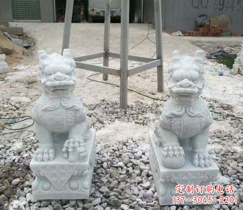 湖南麒麟门口镇宅招财石雕