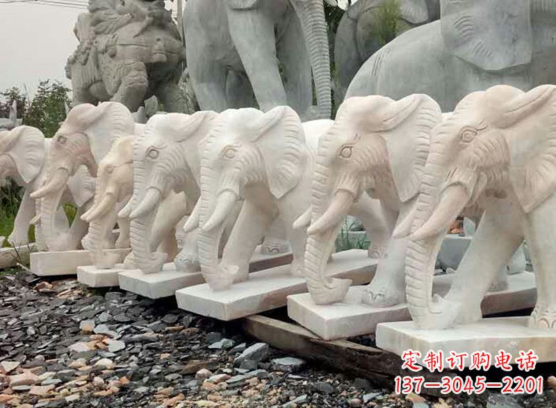 湖南大理石雕的大象