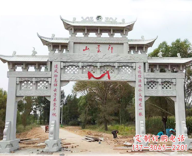 湖南大理石牌坊雕塑