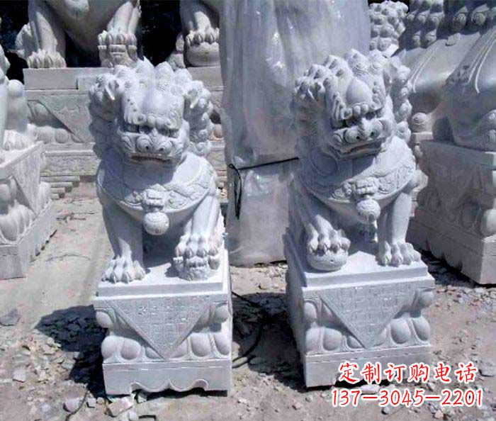 湖南大理石仿古石狮子