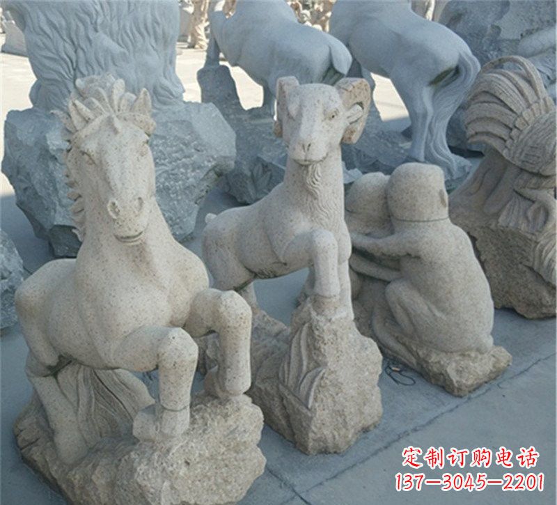 湖南大理石公园动物雕塑