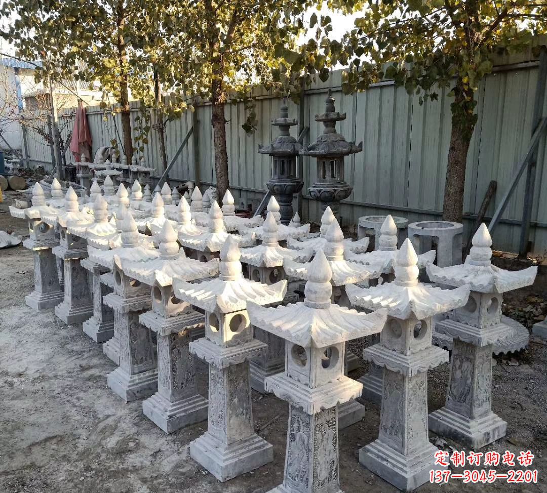 湖南优雅摩登,大理石公园石灯雕塑