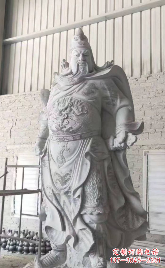 湖南大理石关公石雕
