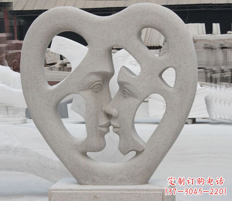 湖南大理石广场情侣石雕