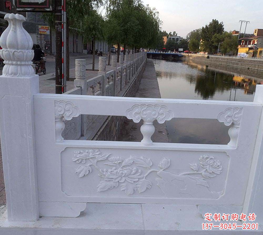 湖南大理石荷花栏板雕塑