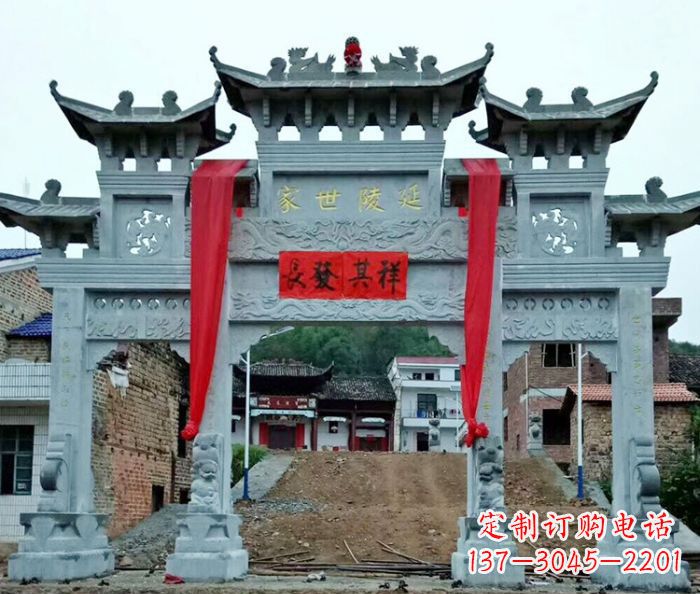 湖南精美大理石牌坊雕塑